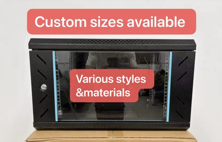 6U Wall Mounted Network Cabinet, 600x450mm, Cold Rolled Steel, Glass Door, 19 Inch Standard