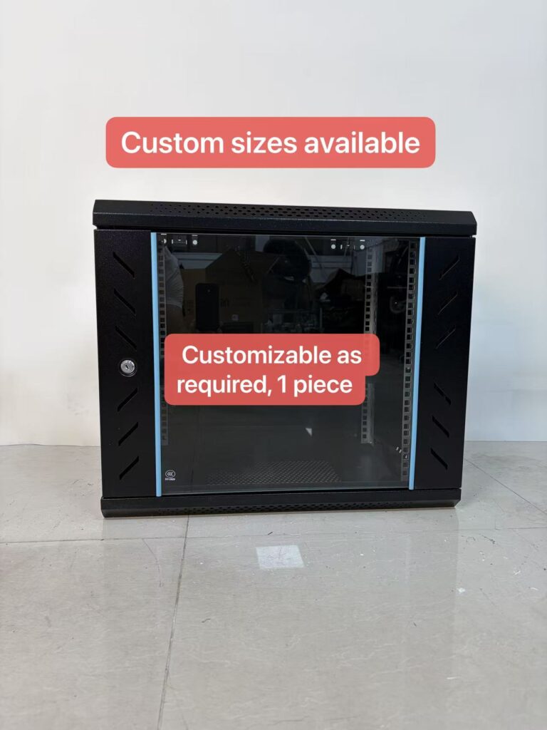 9U Wall Mounted Network Cabinet, 600x600mm, Cold Rolled Steel, Glass Door, 19 Inch Standard