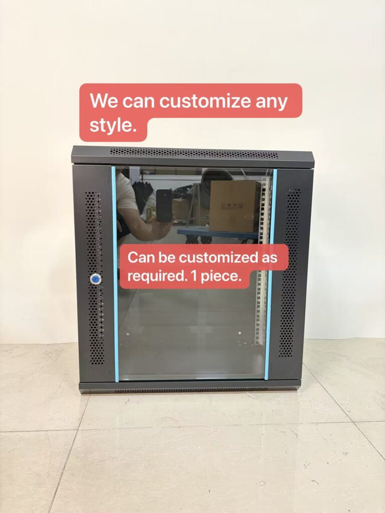 12U Wall Mounted Network Cabinet, 550×400mm, Cold Rolled Steel, Glass Door, 19 Inch Standard