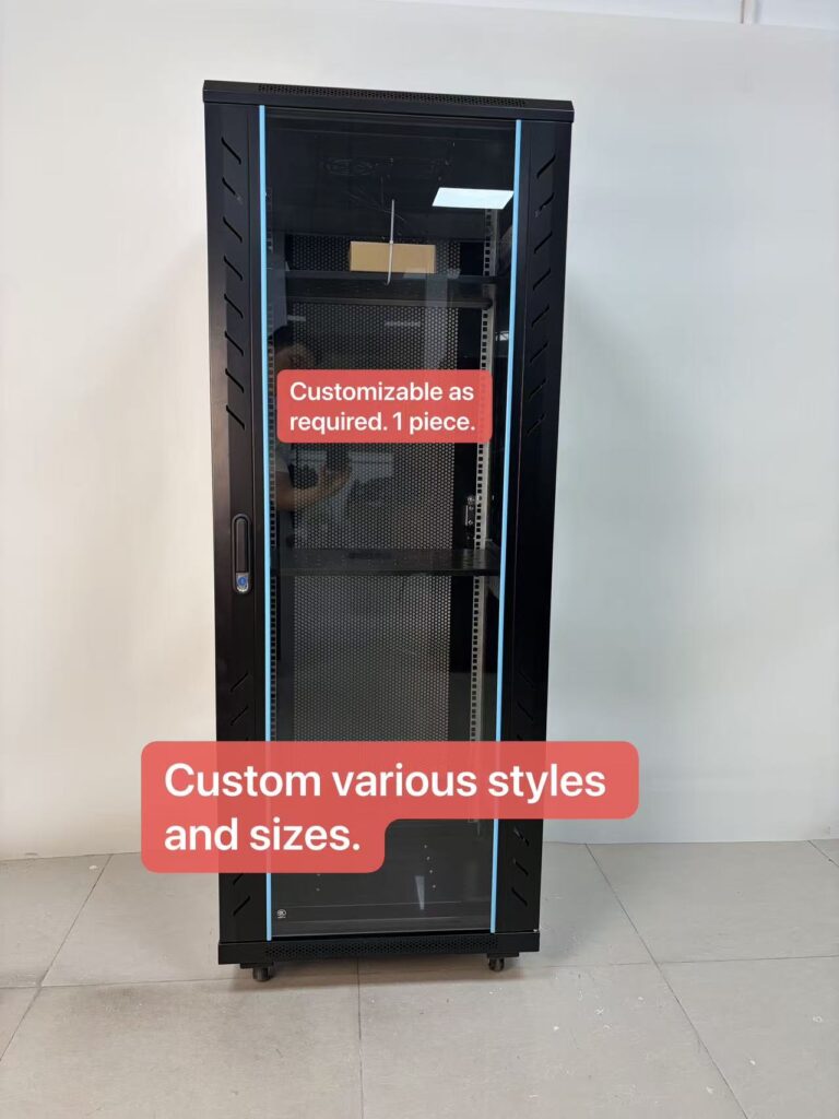 32U Heavy Duty Server Cabinet, 600×1000×1600mm, Cold Rolled Steel, Glass Door, 19 Inch Standard