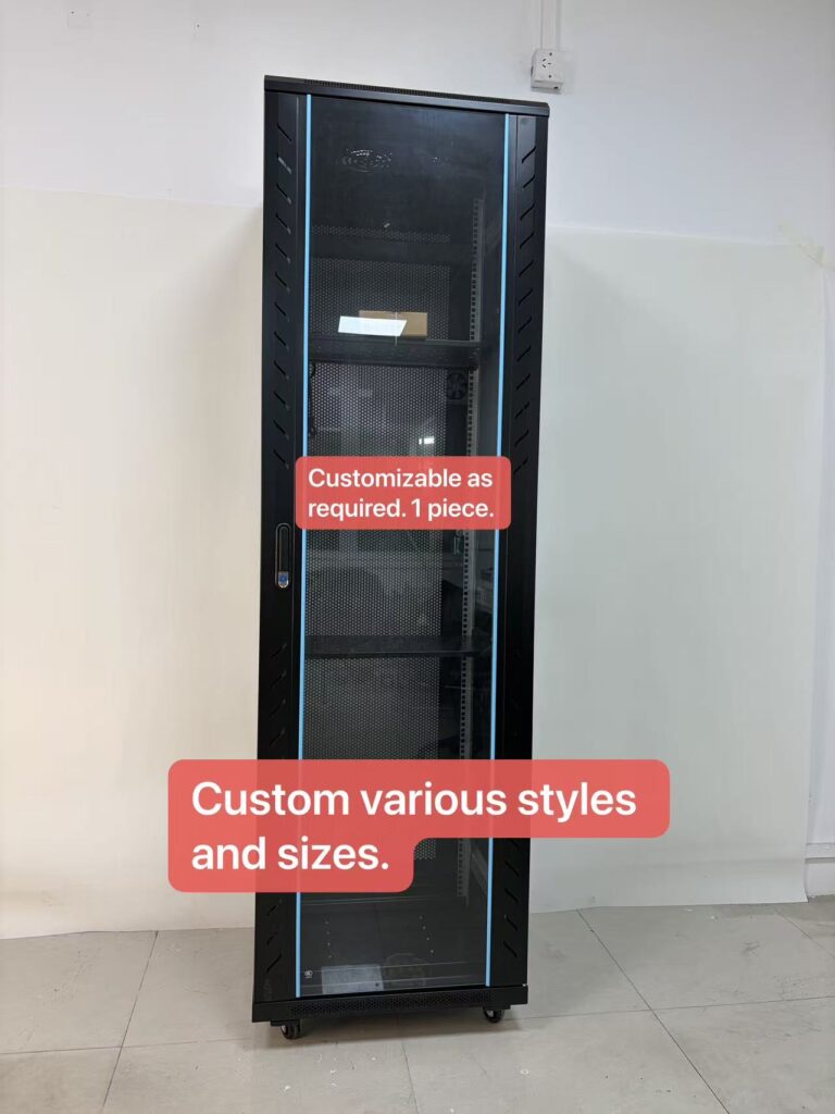 42U Heavy Duty Server Cabinet, 600×1000×2055mm, Cold Rolled Steel, Glass Door, 19 Inch Standard