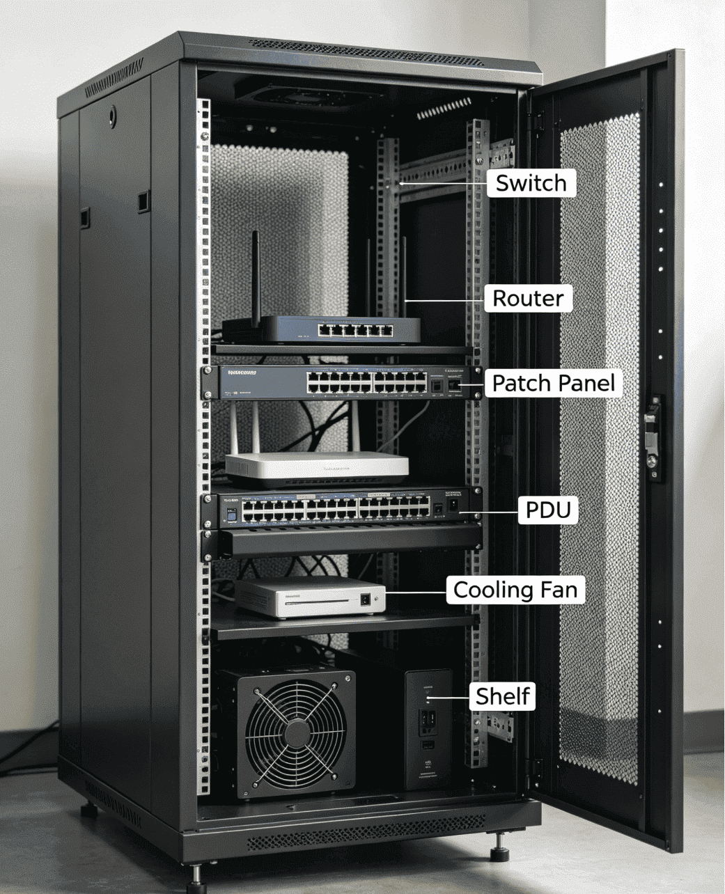 network cabinet equipment switch router patch panel network cabinet equipment switch router patch panel