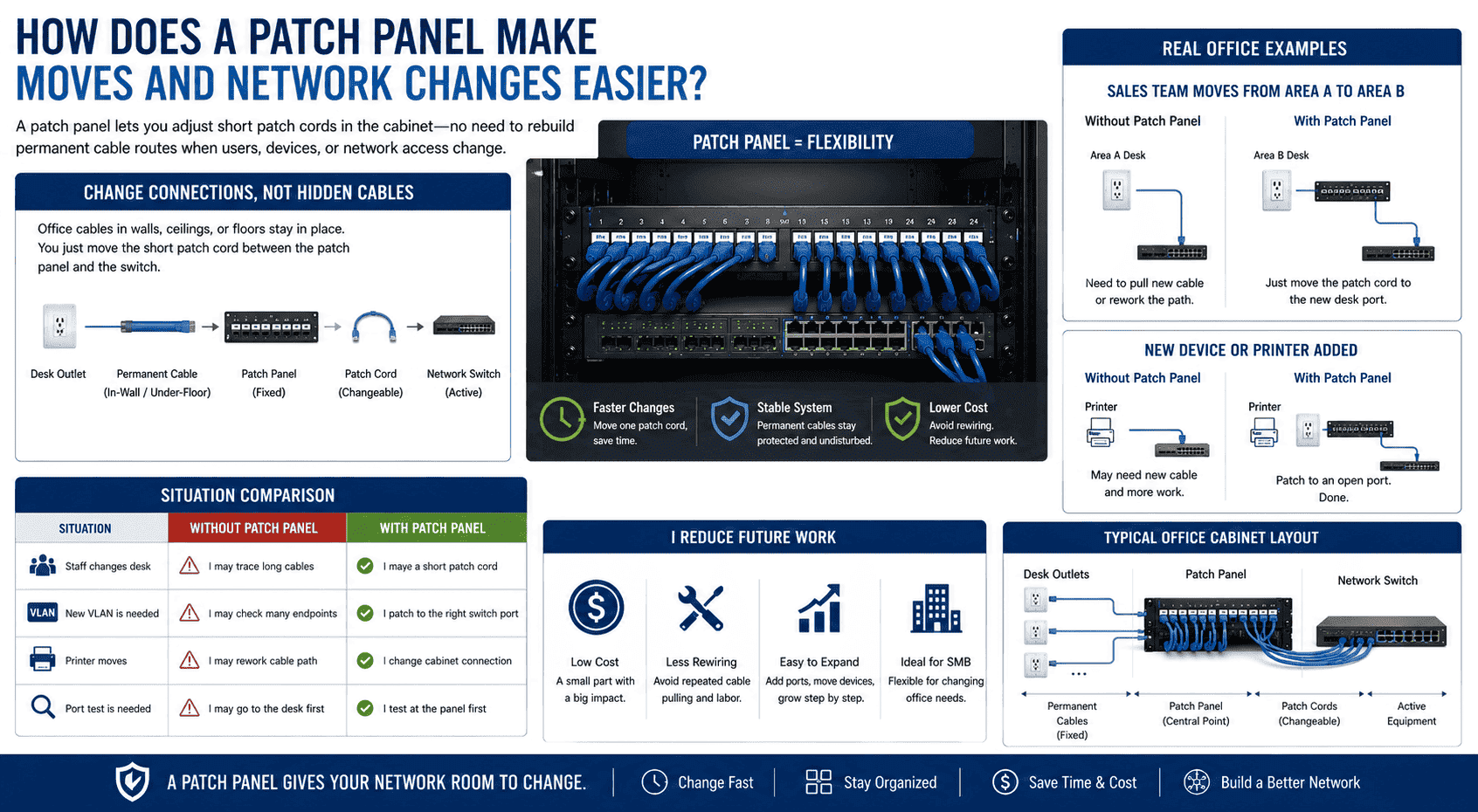 patch panel makes network changes easier patch panel makes network changes easier