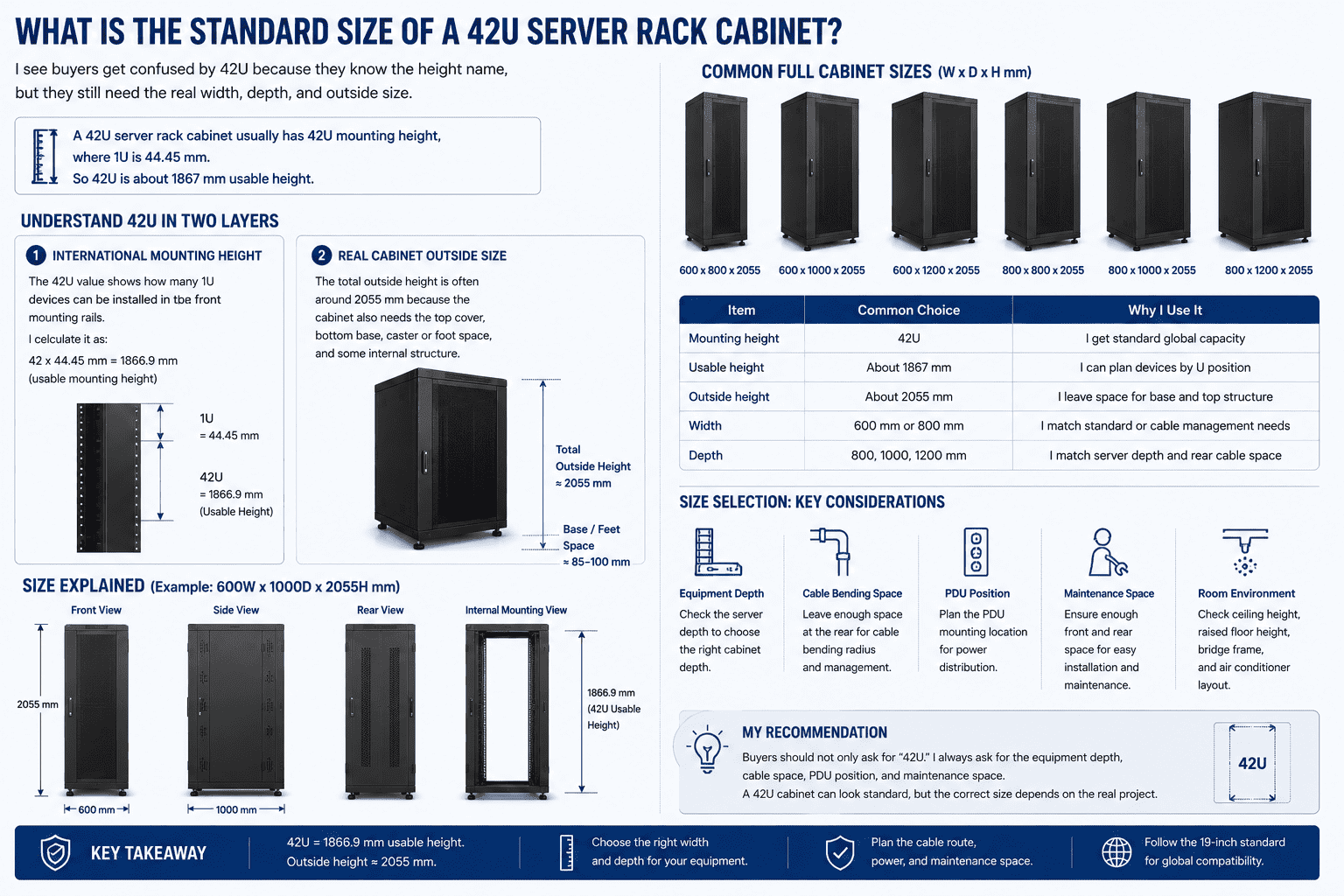 42U server rack cabinet size 42U server rack cabinet size