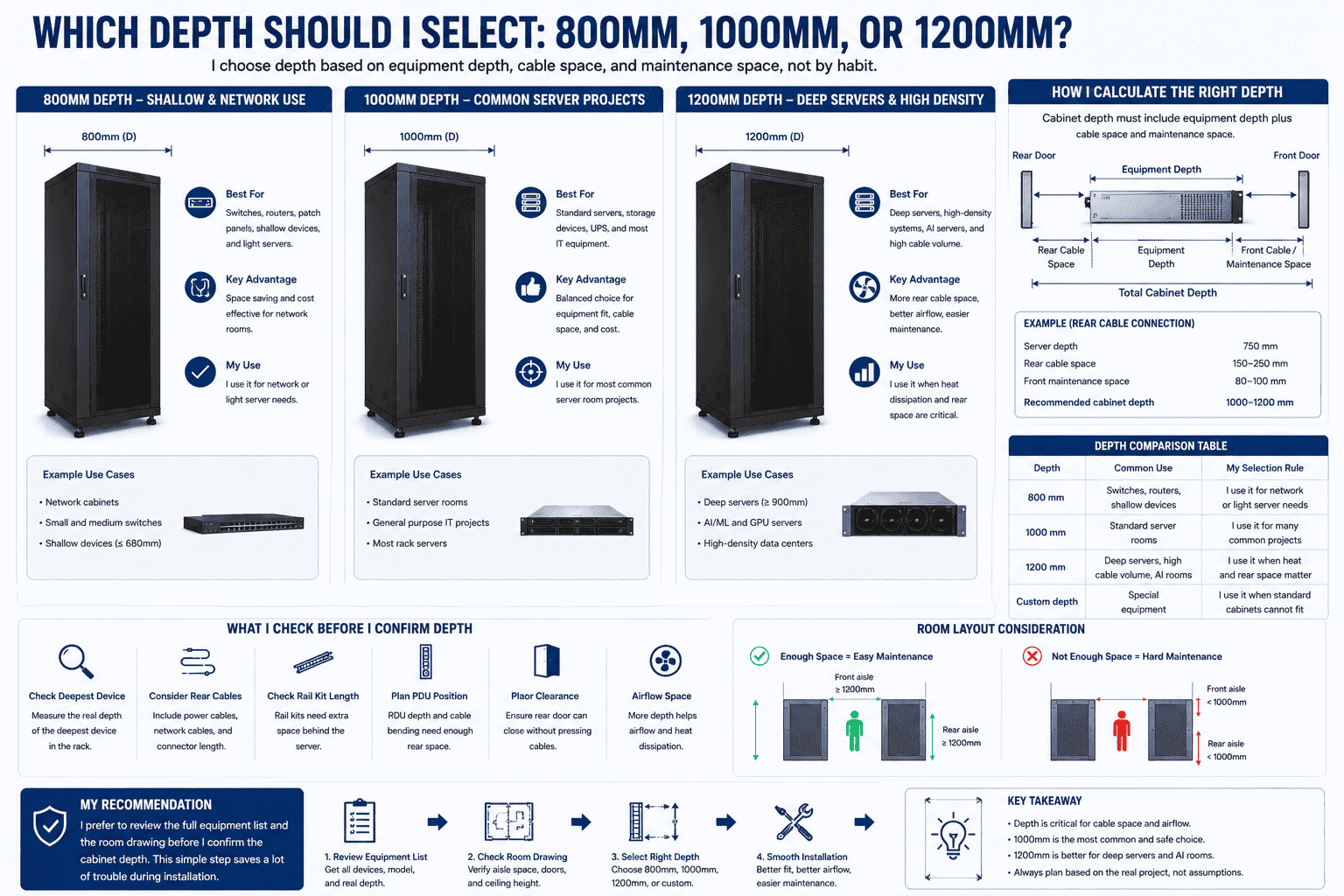 42U server rack cabinet depth options 42U server rack depth