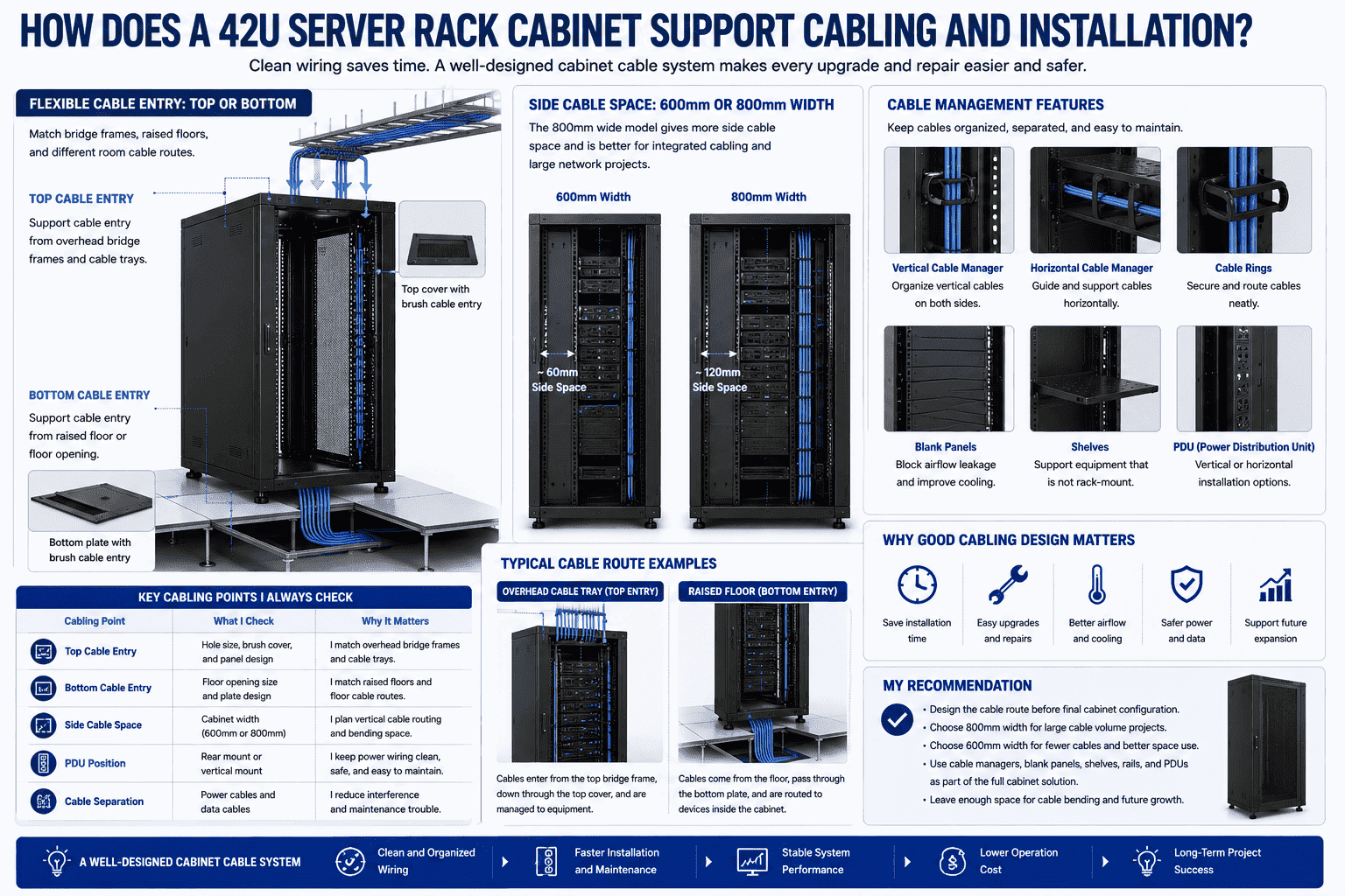 42U server rack cabinet cable management 42U server rack cable management
