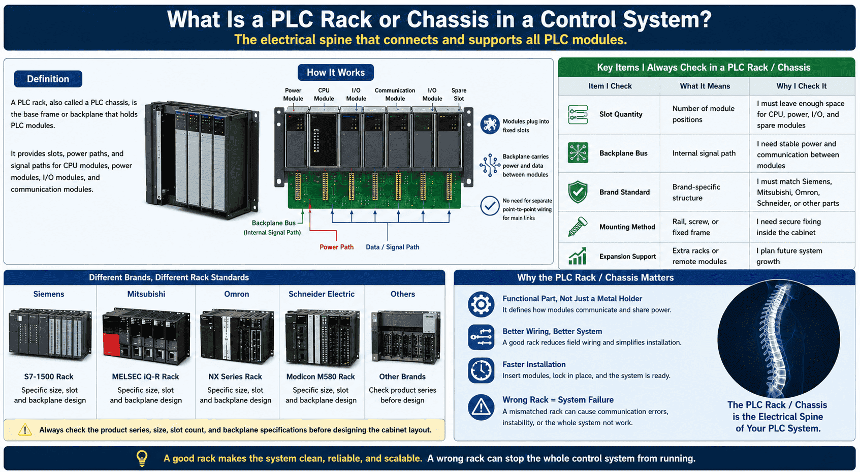 PLC rack chassis backplane PLC rack chassis backplane