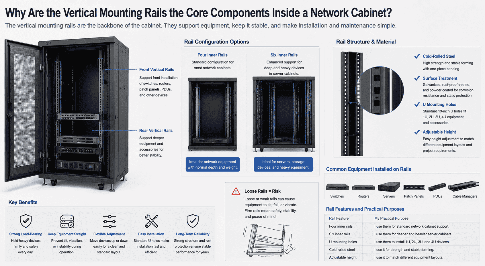 network cabinet vertical mounting rails network cabinet vertical mounting rails