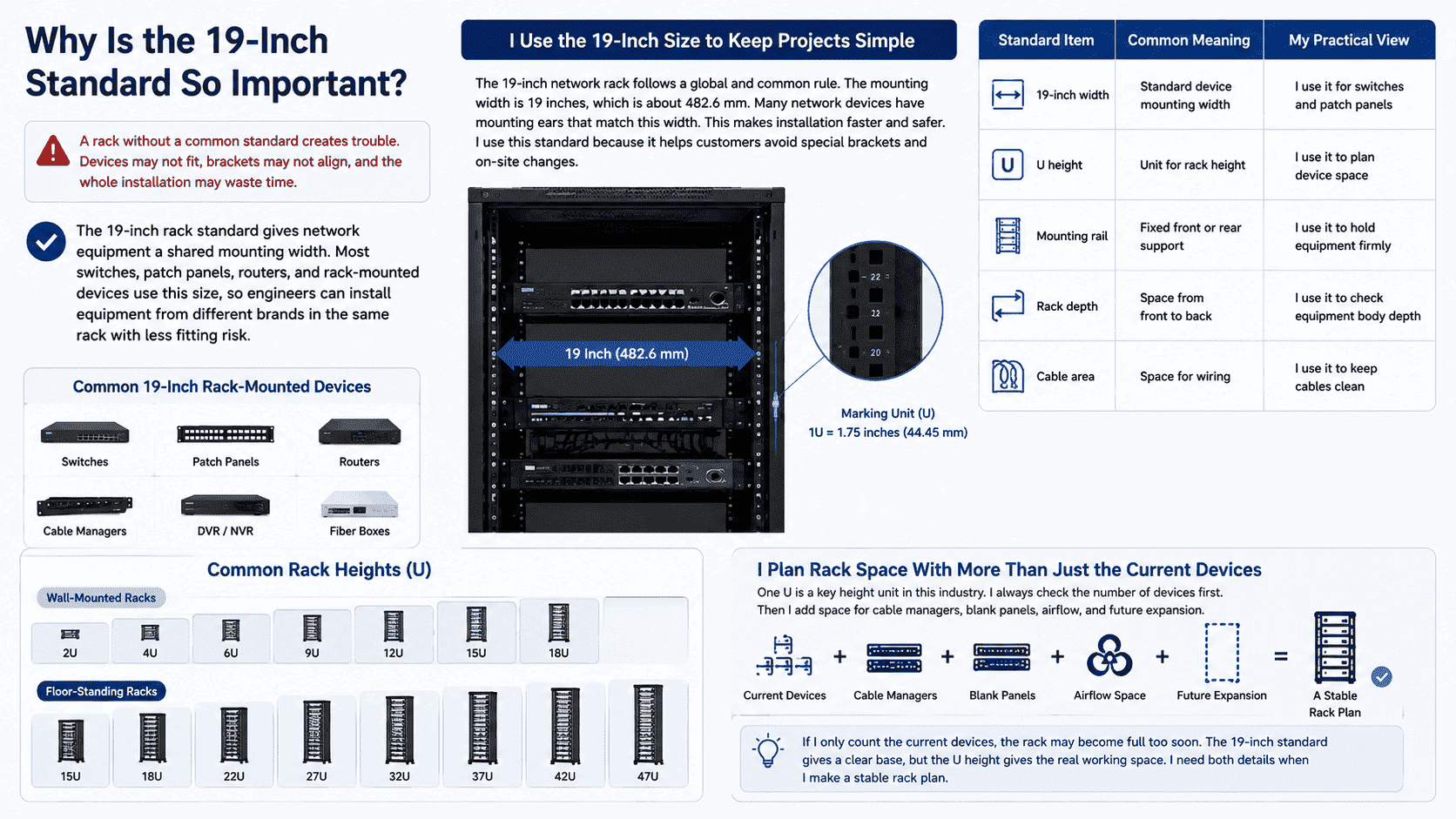19 inch standard network rack
