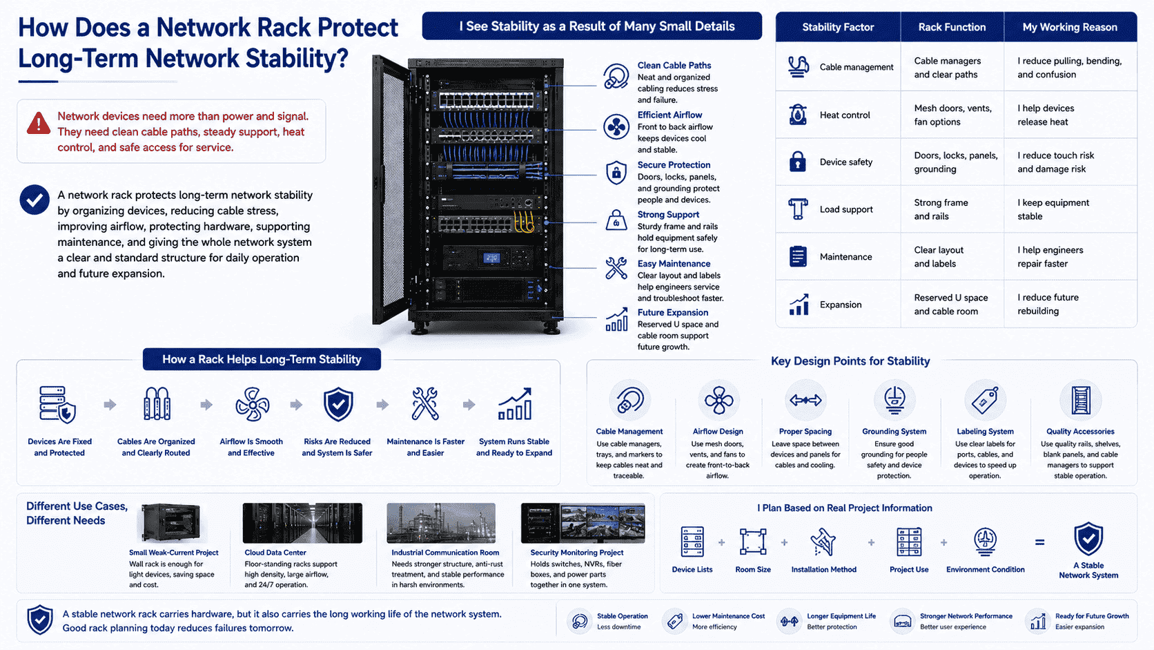 network rack cable management airflow