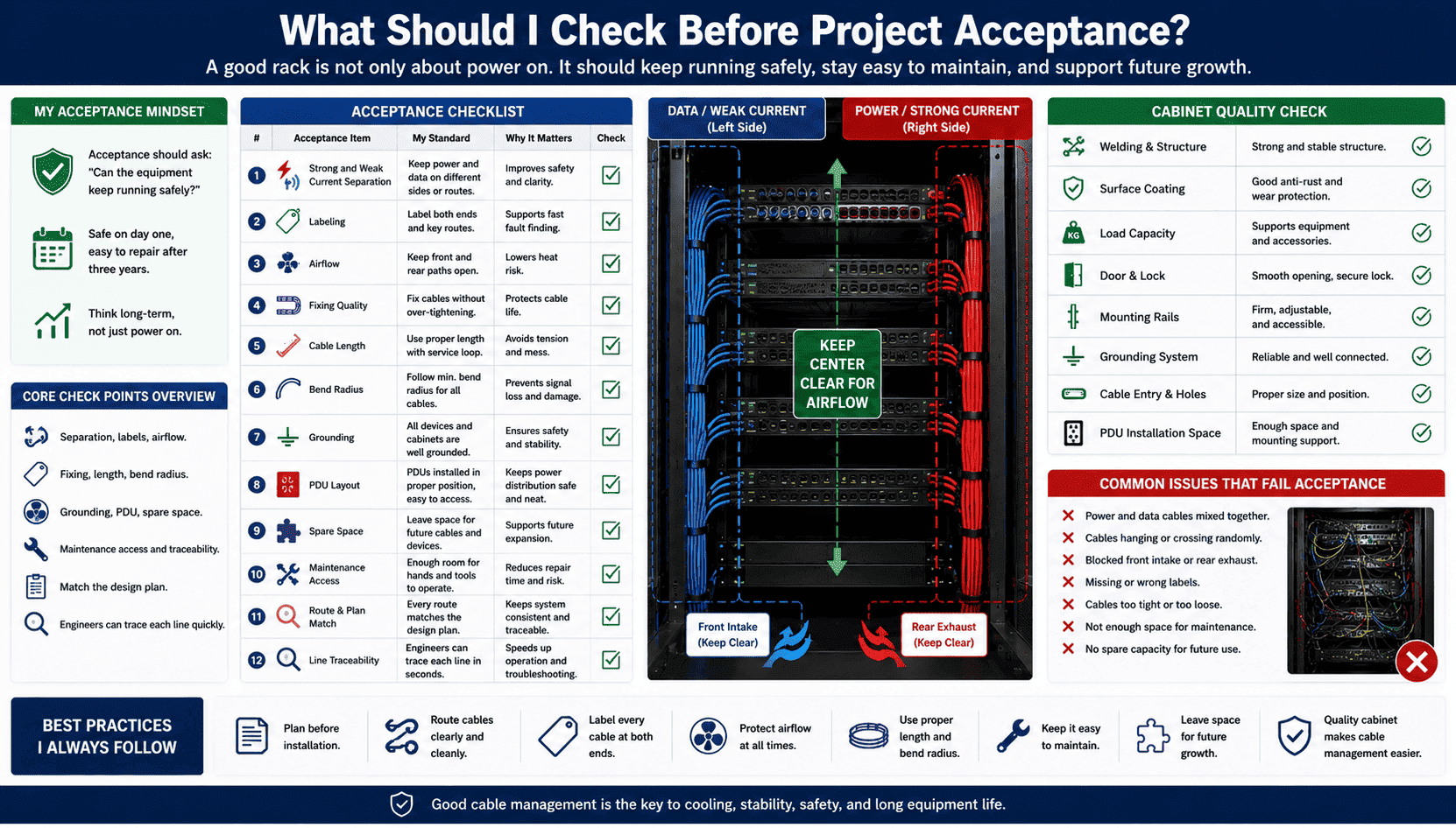 server rack cable acceptance checklist server rack cable acceptance checklist