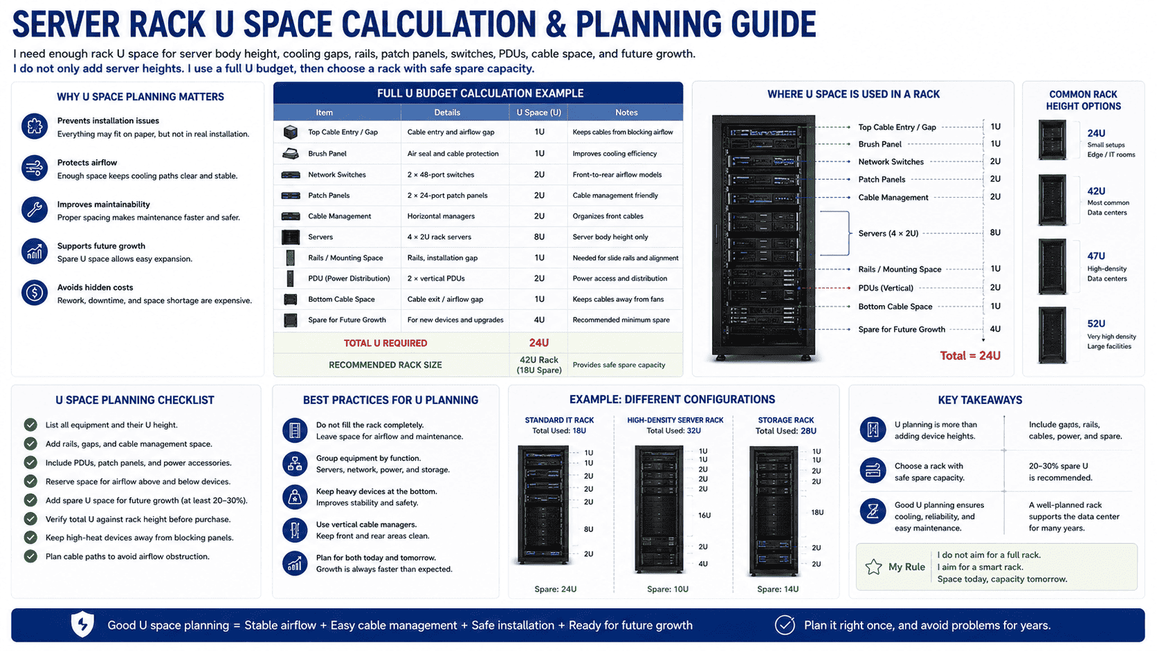 server rack U space calculation server rack U space calculation