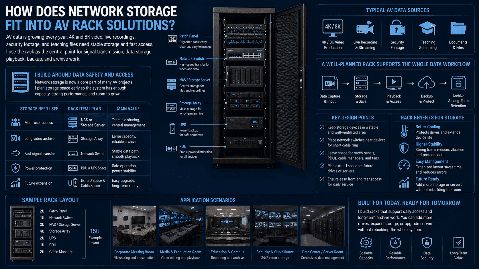 network storage AV rack network storage AV rack