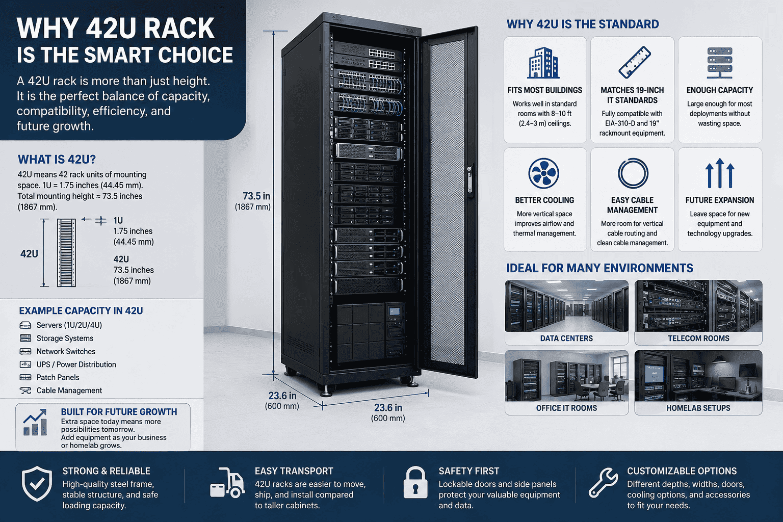 42U rack height standard 42U rack height standard