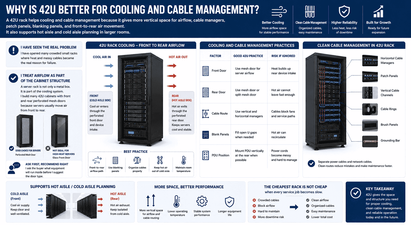 42U rack cooling and cable management 42U rack cooling and cable management