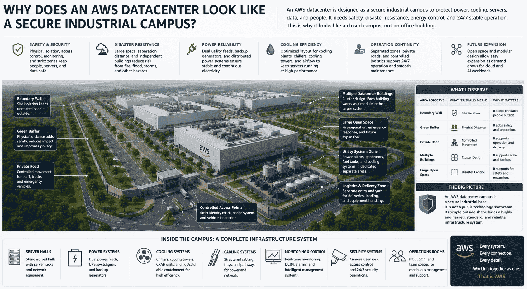 AWS datacenter secure campus AWS datacenter secure campus