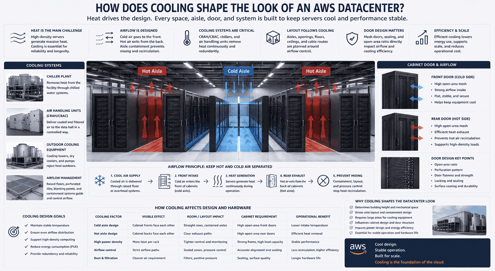 AWS datacenter cooling layout AWS datacenter cooling layout