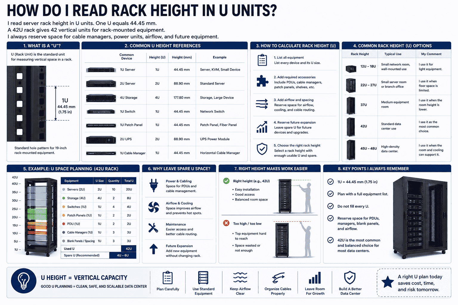server rack height U units server rack height U units