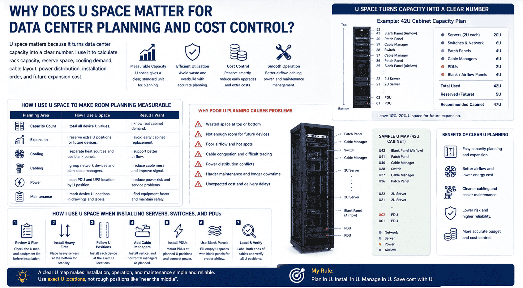 data center rack planning U space