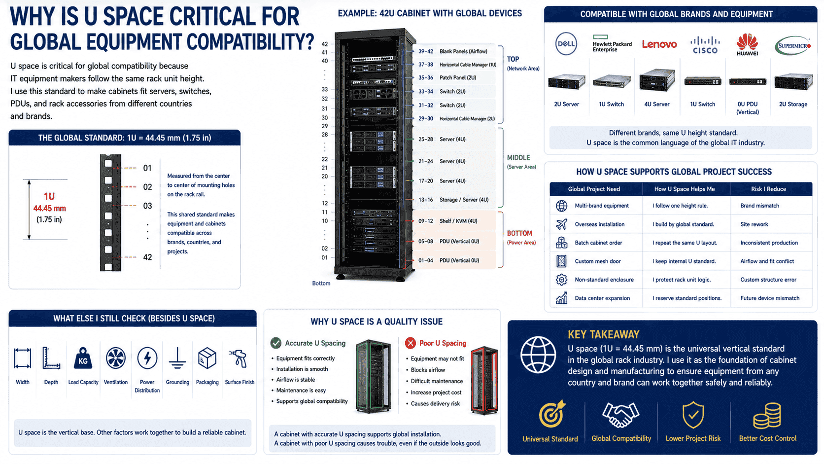 global rack equipment compatibility U space