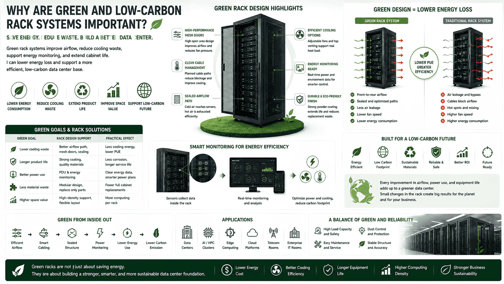 green data center rack system
