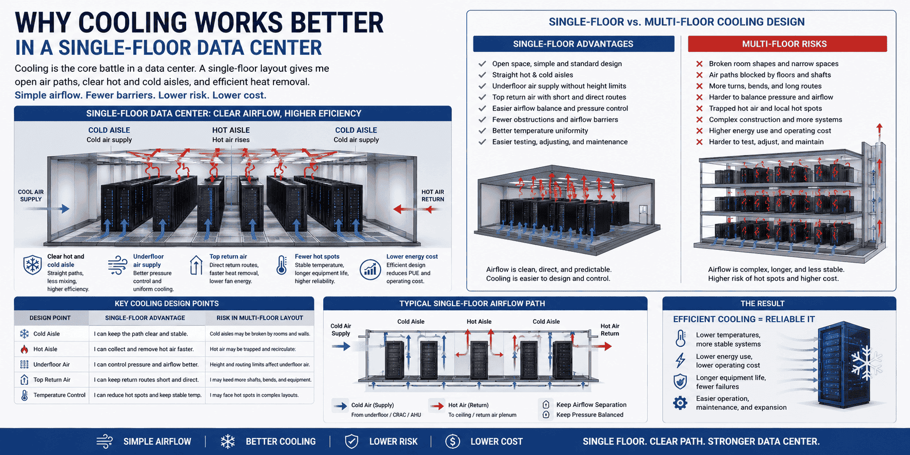 data center cooling hot cold aisle