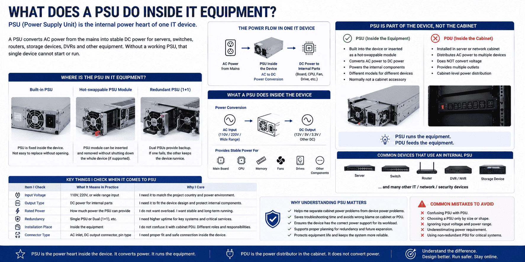 PSU inside server equipment PSU inside server equipment