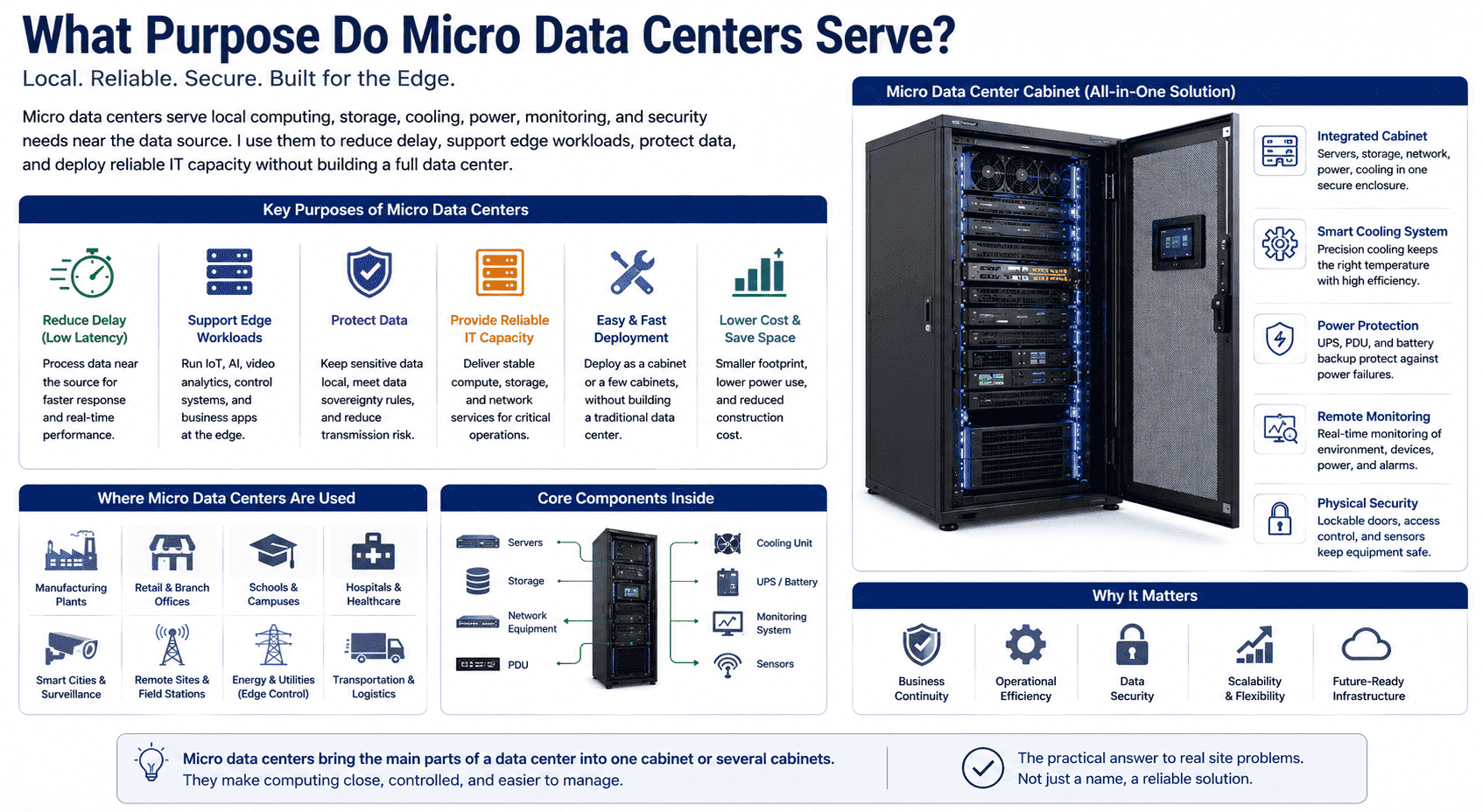 micro data center cabinet micro data center cabinet with servers and cooling
