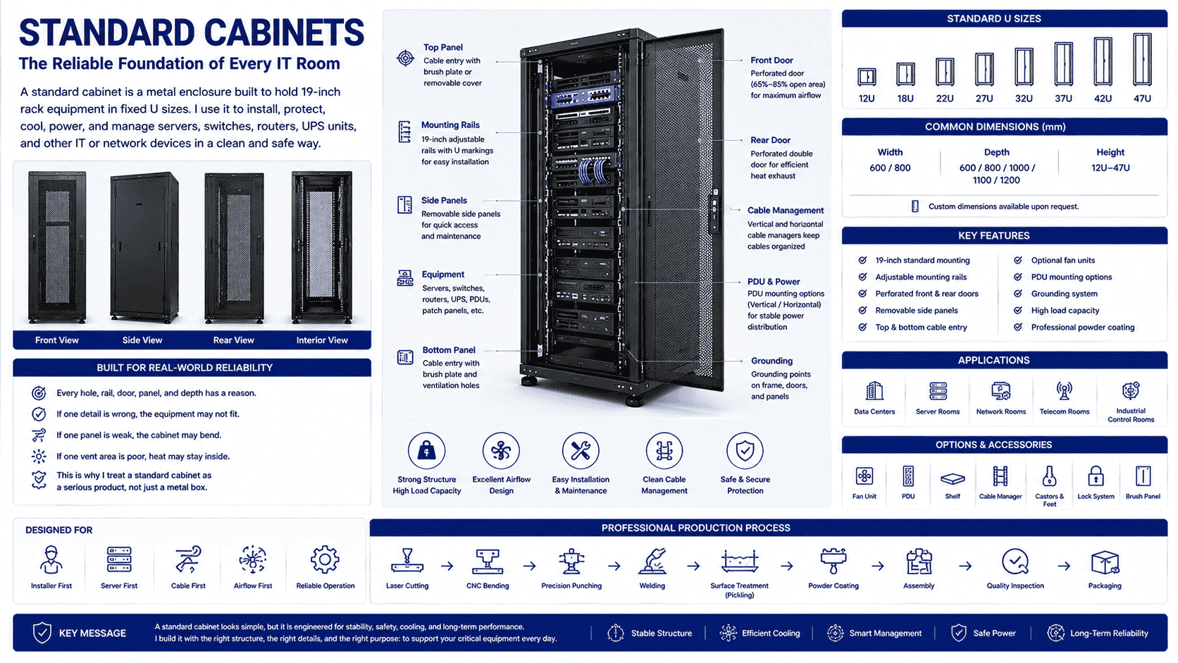 standard cabinet for IT network equipment standard cabinet for IT network equipment