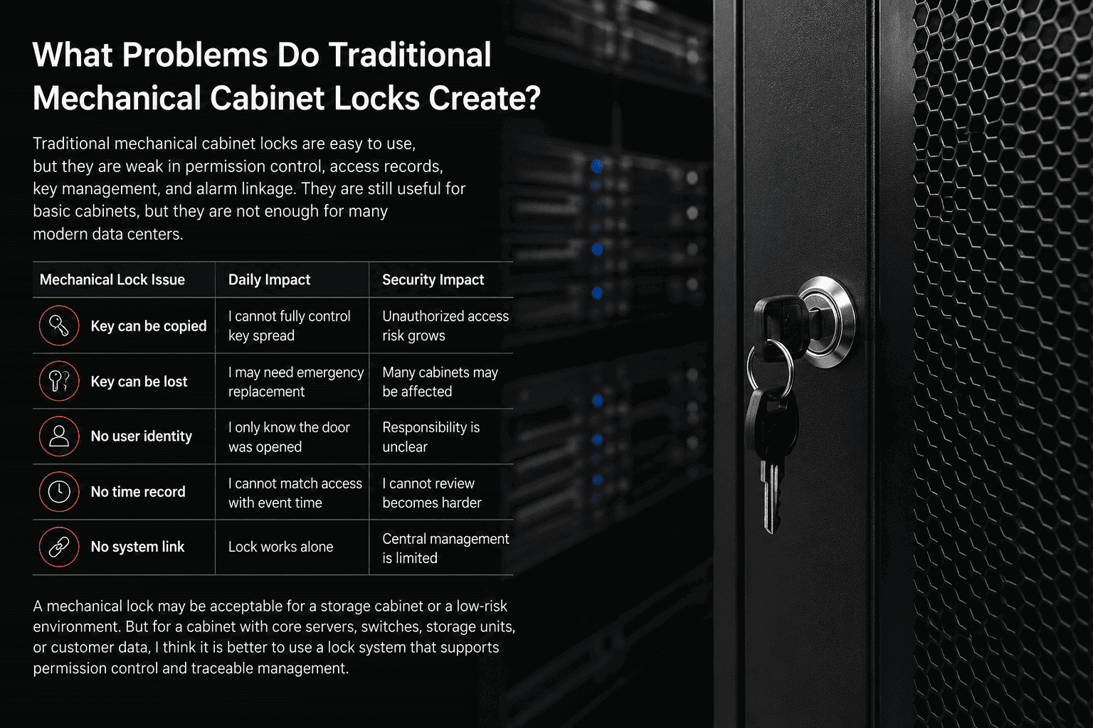 Mechanical Server Cabinet Lock Limitations mechanical server cabinet lock limitations