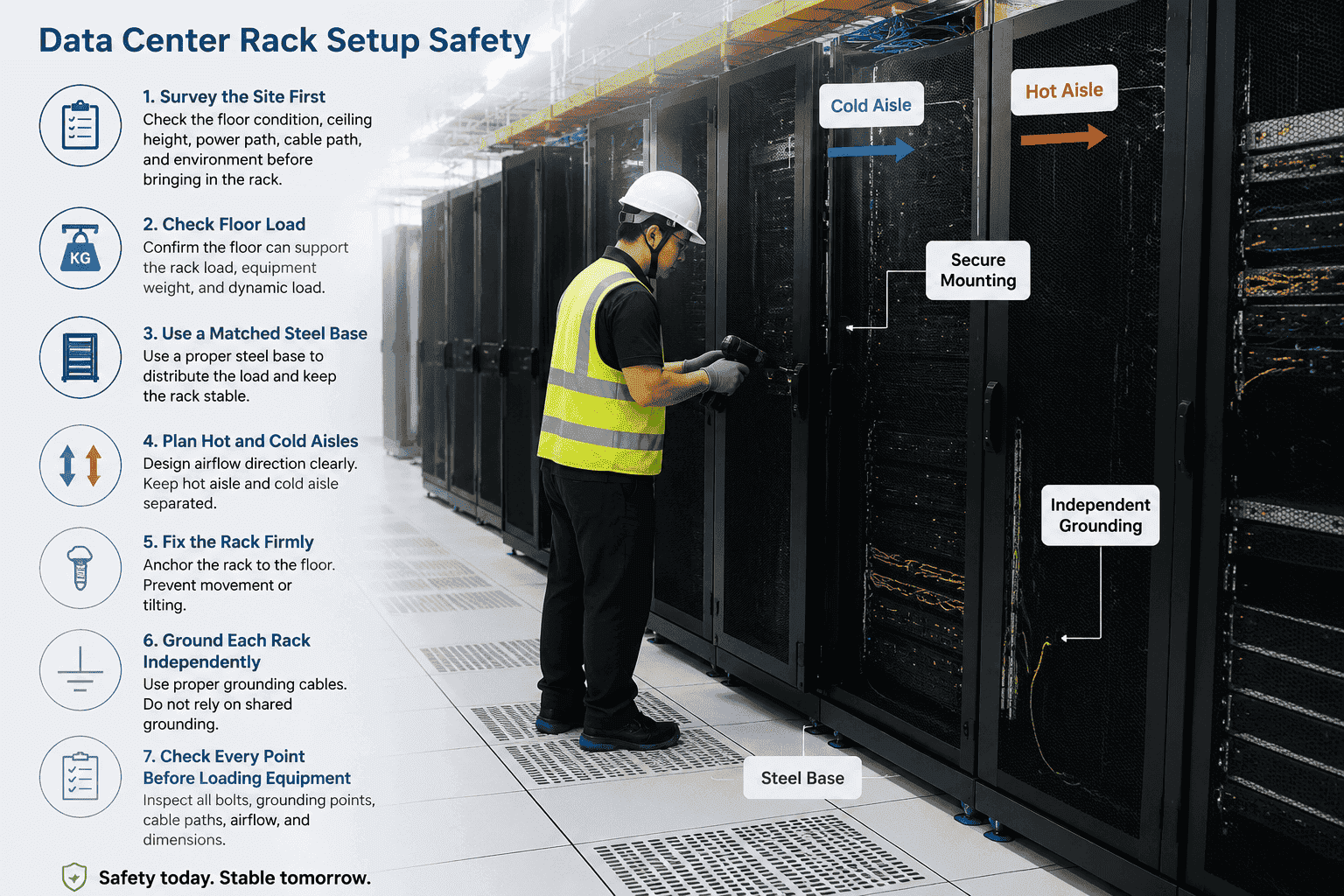 data center rack setup safety data center rack setup safety