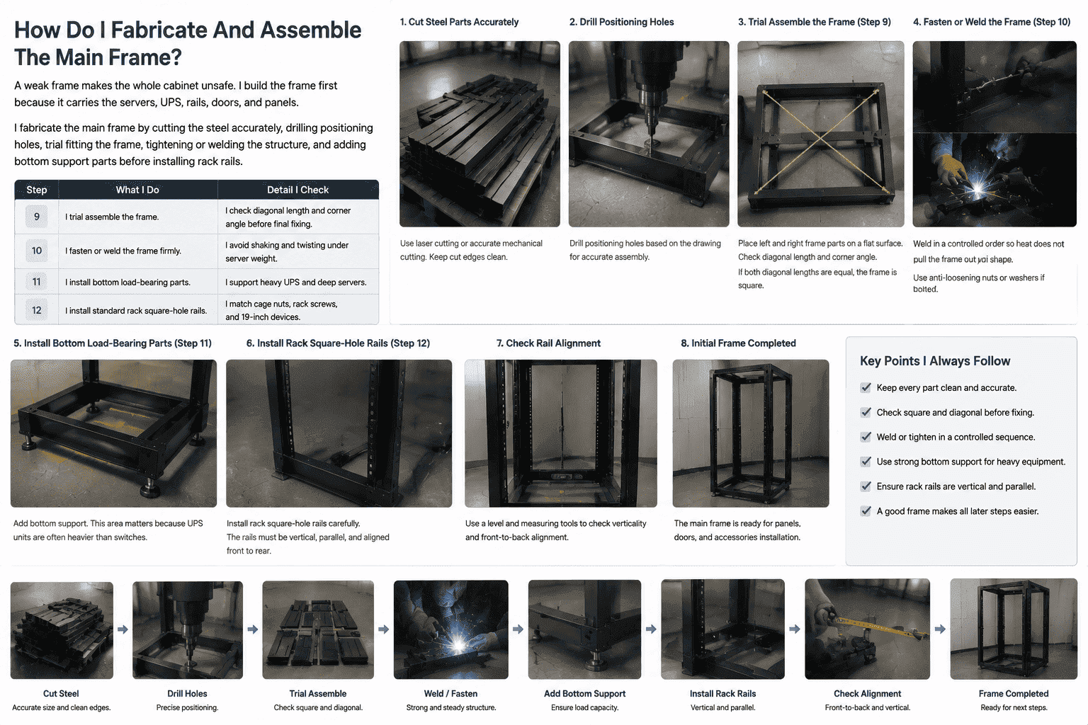 DIY Server Cabinet Frame Fabrication DIY server cabinet frame