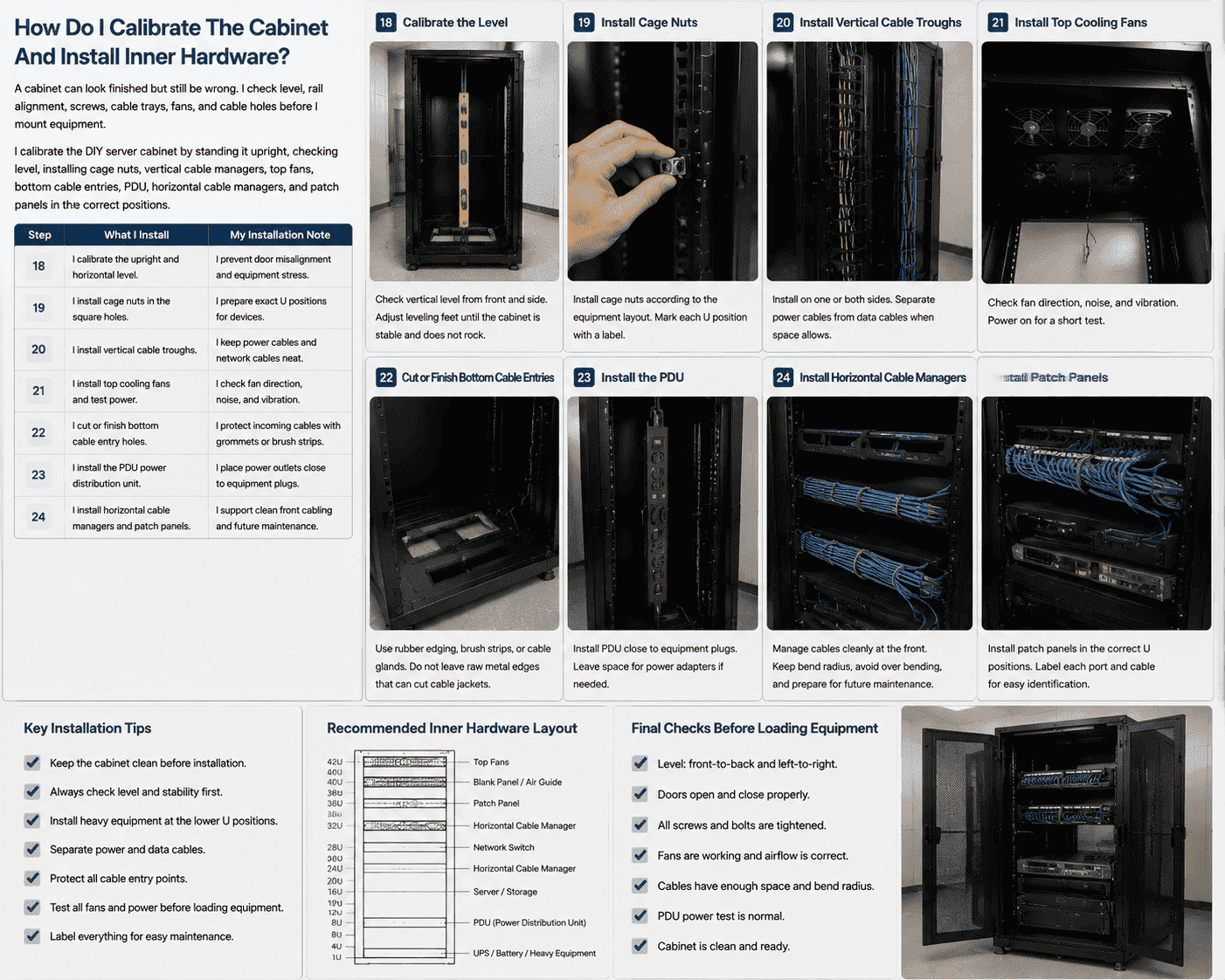 DIY Server Cabinet Hardware Installation DIY server cabinet hardware installation