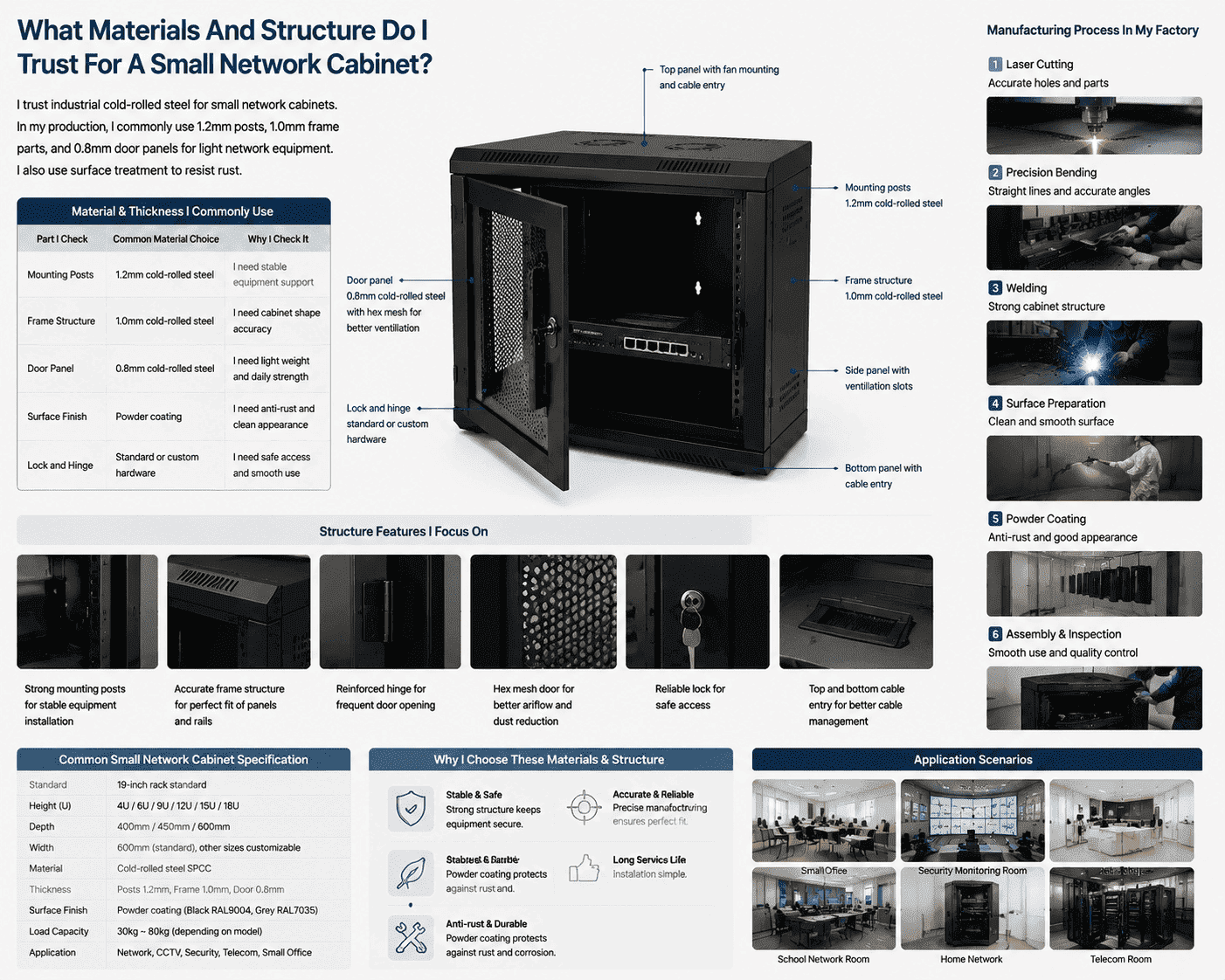 Cold Rolled Steel Small Network Cabinet cold rolled steel small network cabinet