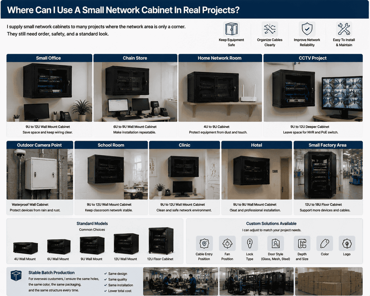 Small Network Cabinet Application small network cabinet application