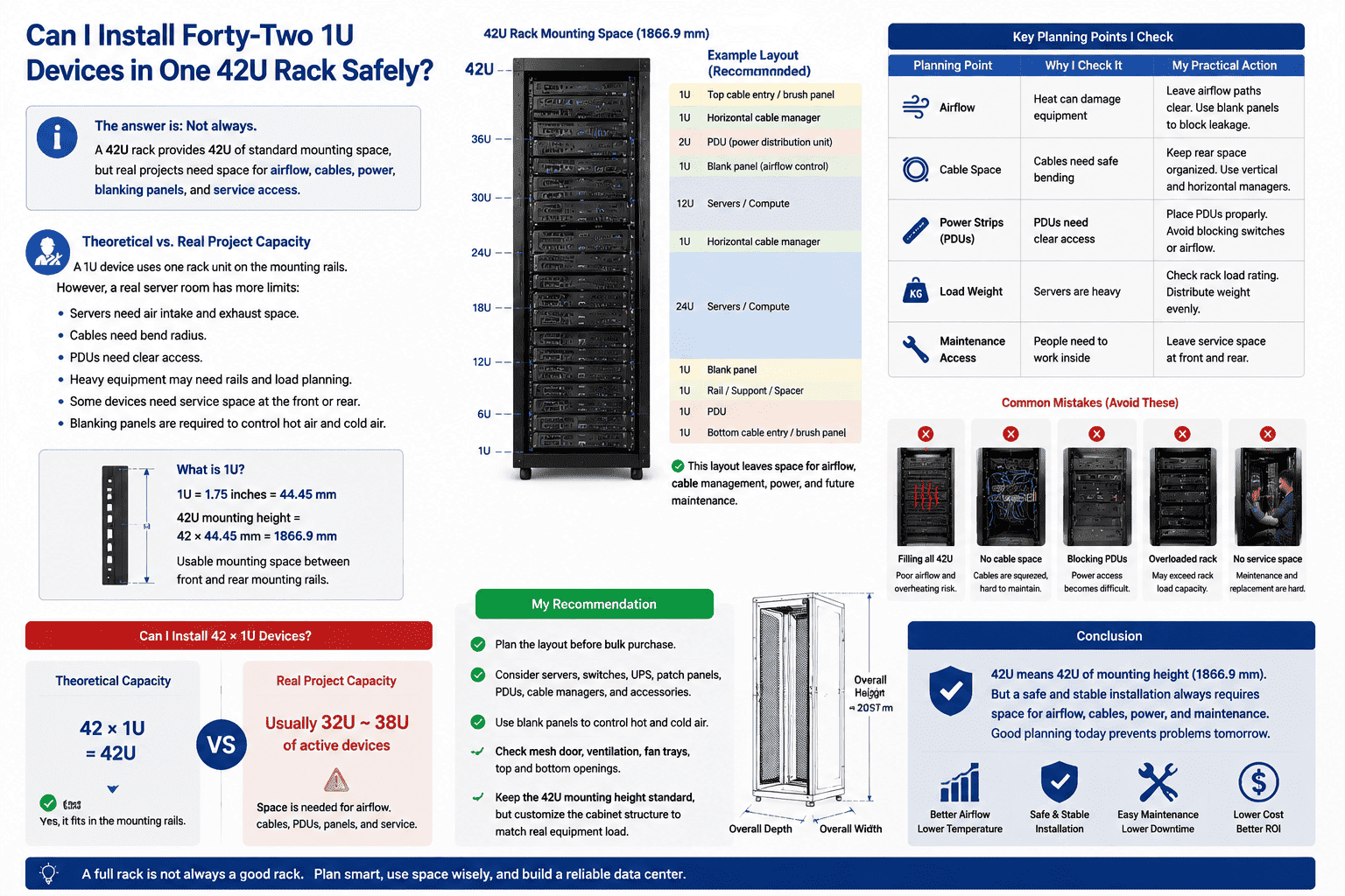 42U rack equipment installation planning 42U rack equipment installation planning