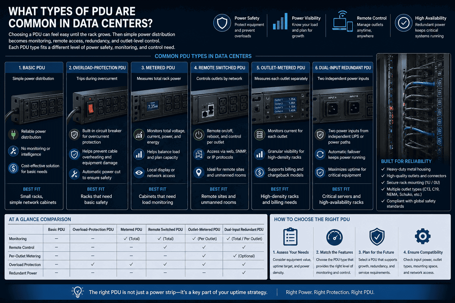 types of data center rack PDU types of data center rack PDU