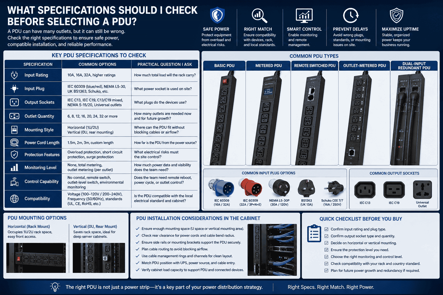 PDU specification for server rack PDU specification for server rack