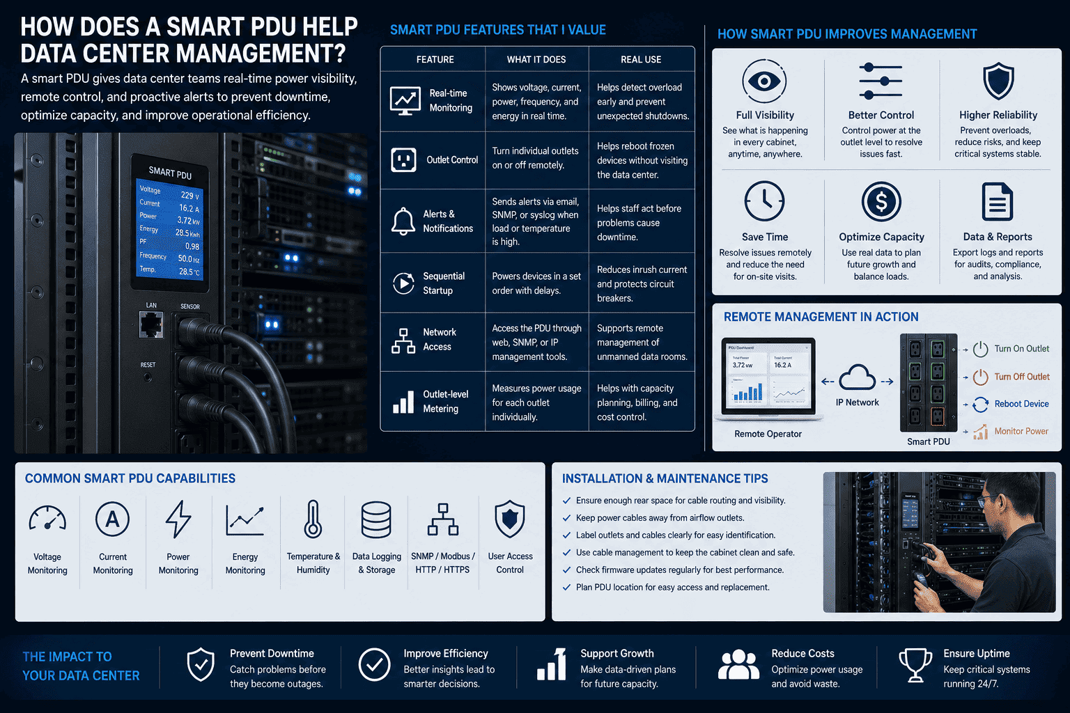 smart PDU monitoring power in data center smart PDU monitoring power in data center