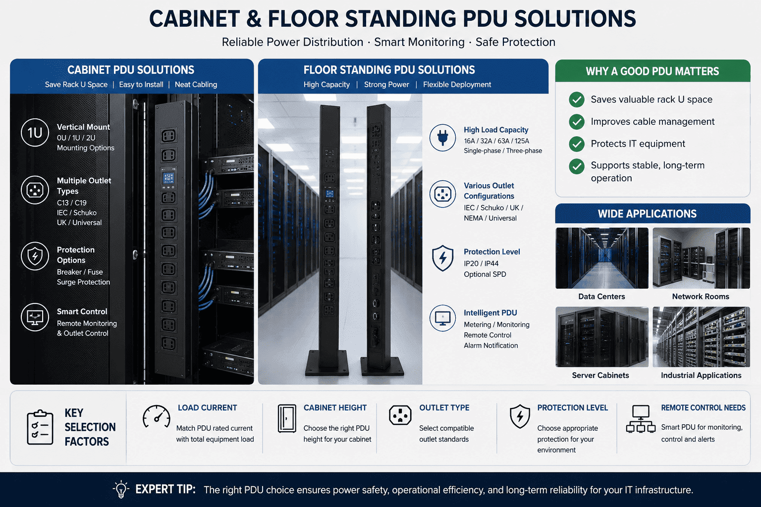 cabinet floor standing PDU solutions cabinet floor standing PDU solutions