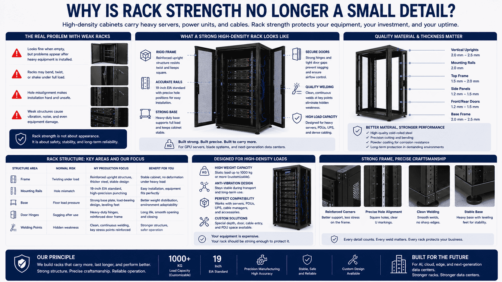 heavy duty server rack frame