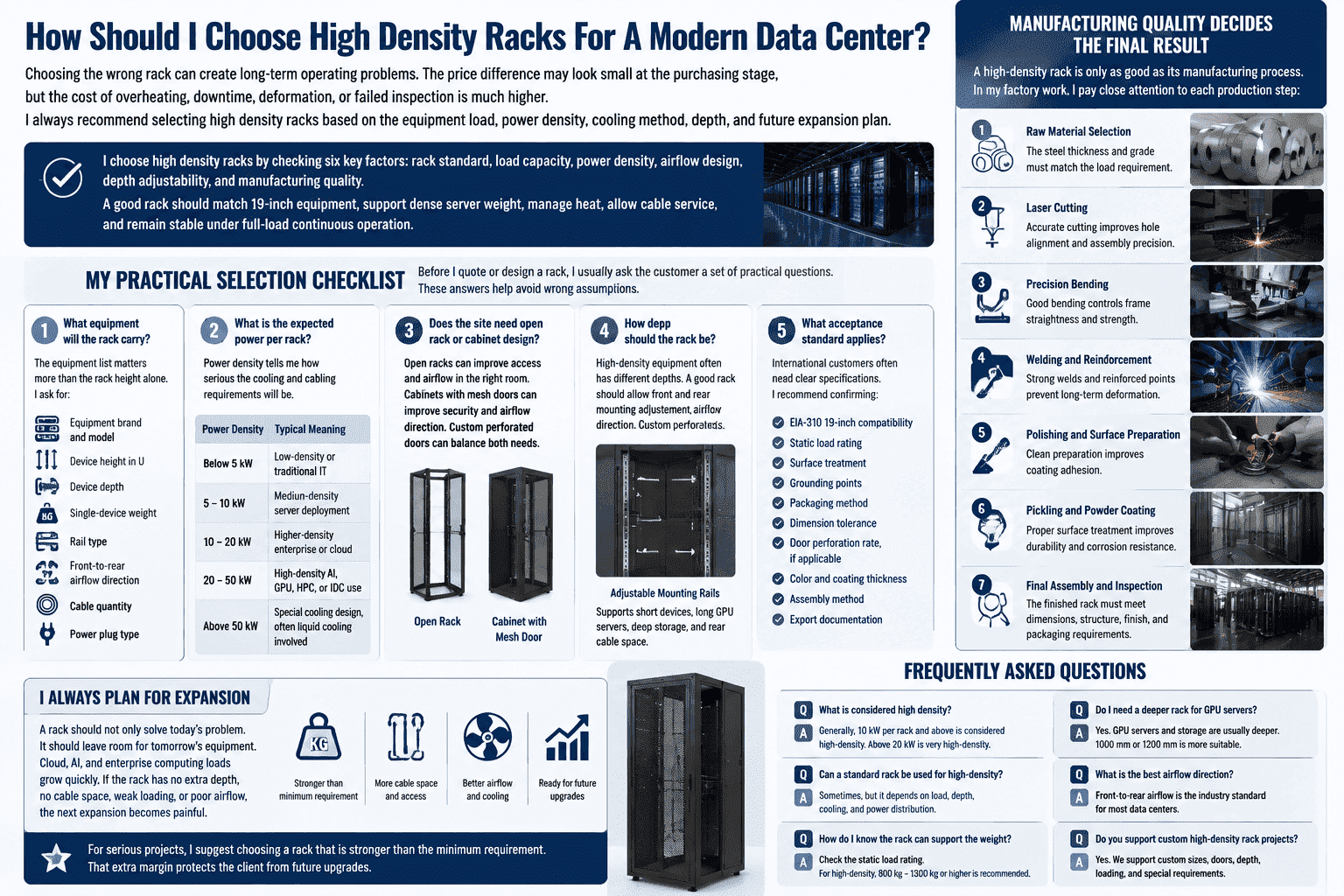 How to choose high density racks high density racks selection guide for data center buyers