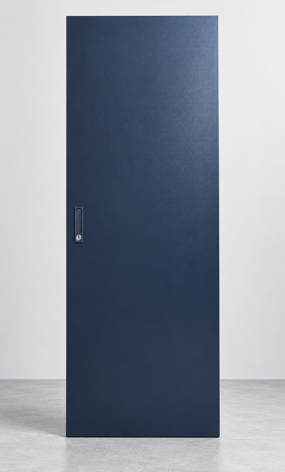Custom solid steel security door for outdoor cabinet