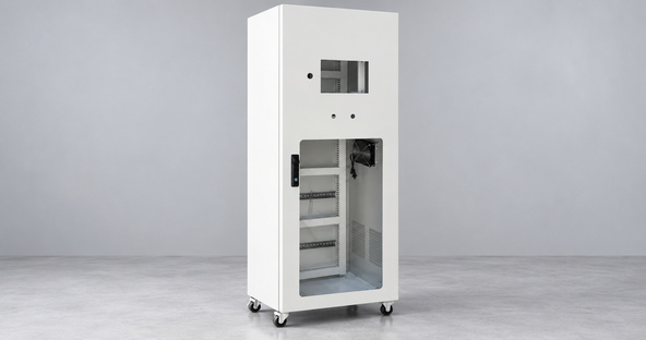 Custom modular open-frame rack enclosure